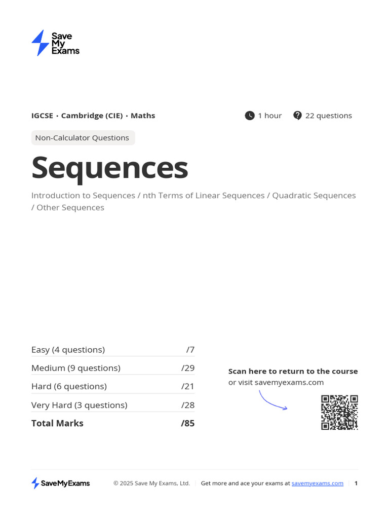 Sequences WbvZZ6PJZDcHMNMf | PDF | Sequence | Discrete Mathematics