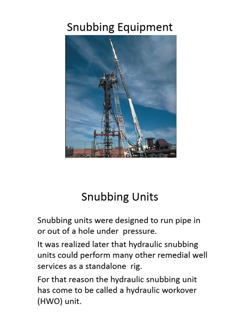 Snubbing Equipment | PDF | Pump | Pipe (Fluid Conveyance)