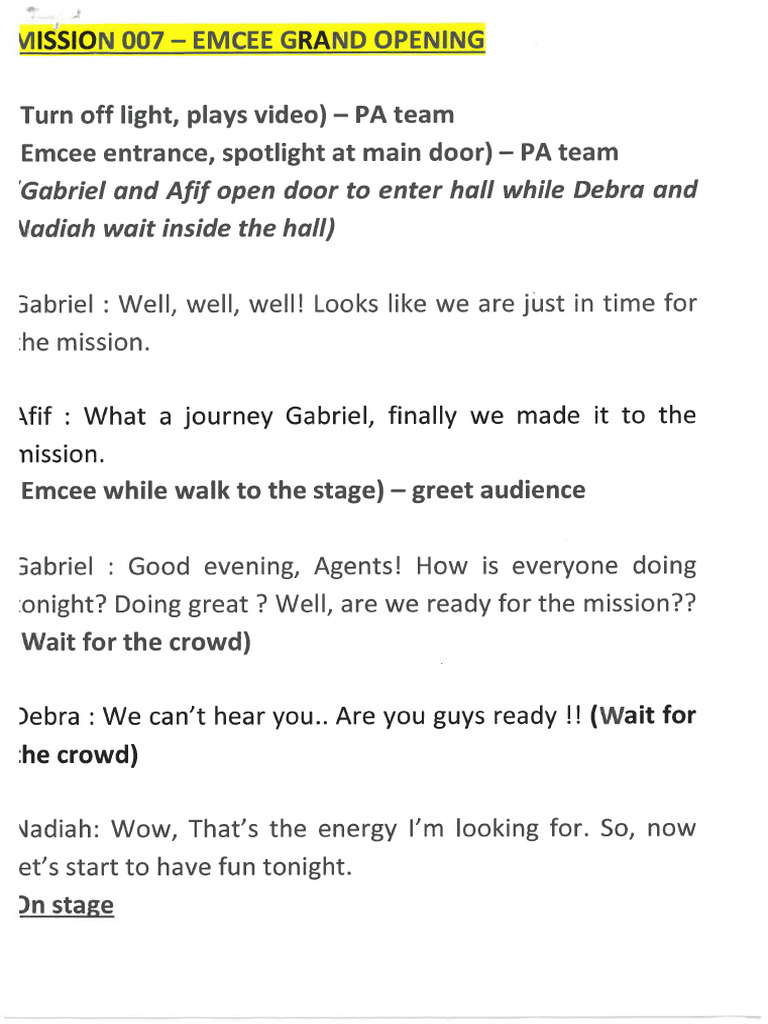 Script Emcee Annual Dinner 2025 | PDF