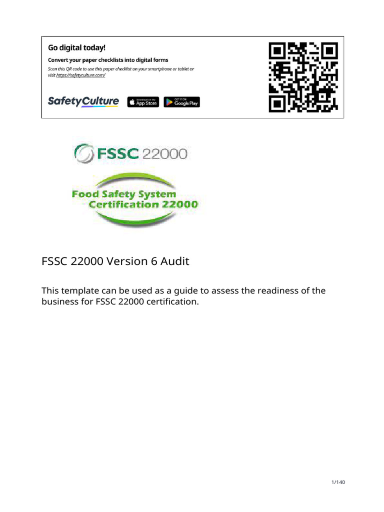FSSC 22000 Version 6 Audit | PDF | Food Safety | Emergency