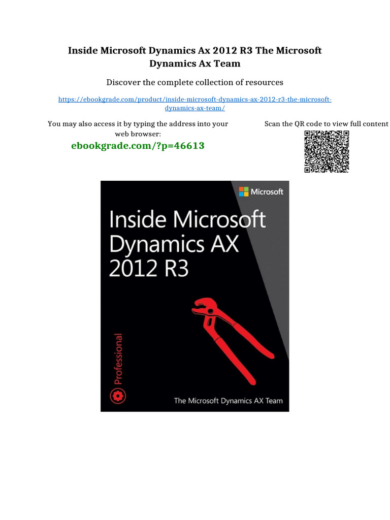 Inside Microsoft Dynamics AX 2012 R3 The Microsoft Dynamics AX Team ...