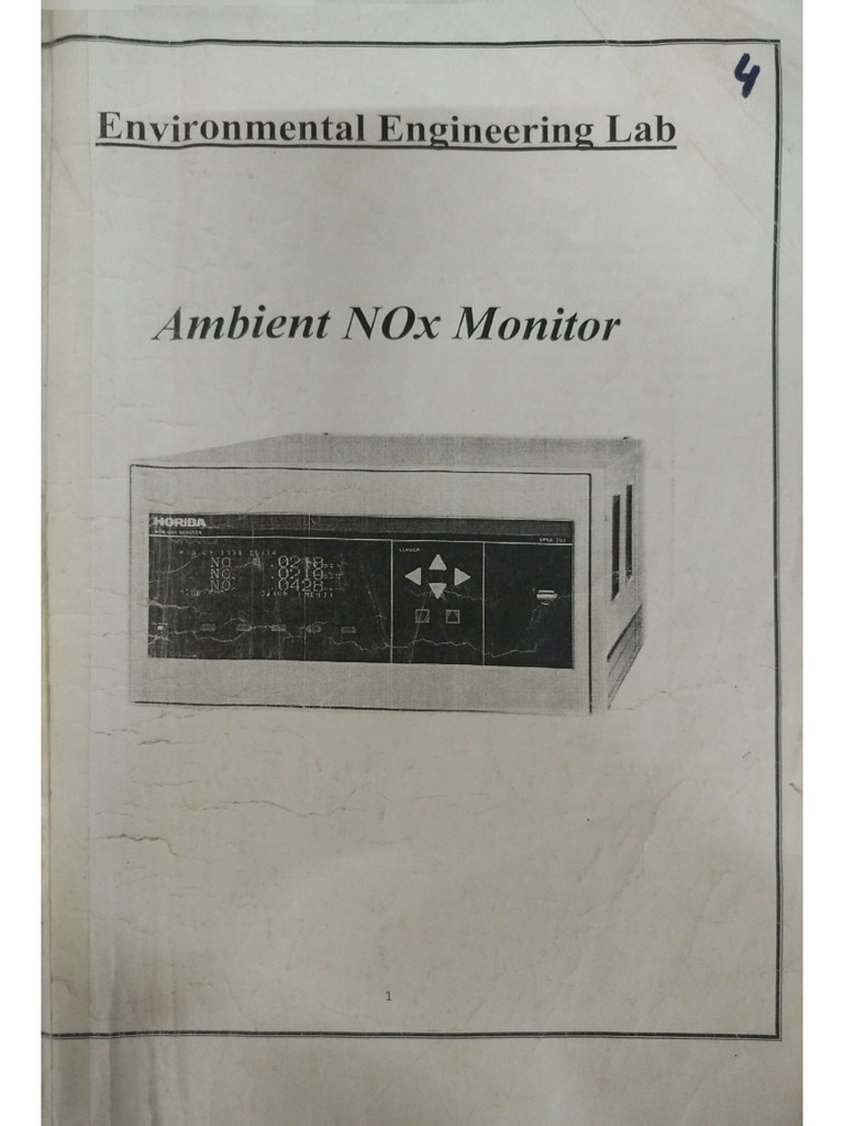 Exp 4 Ambient NOx Monitor | PDF