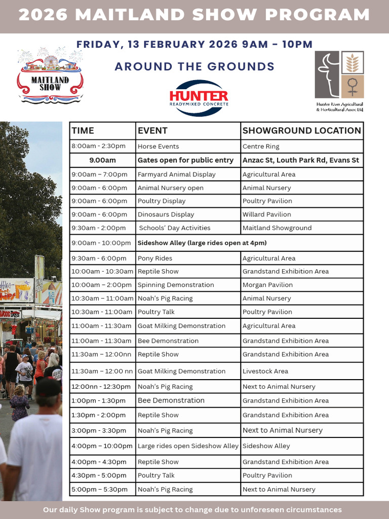 2026 Show Program Fri Sat Sun 2 | PDF | Livestock