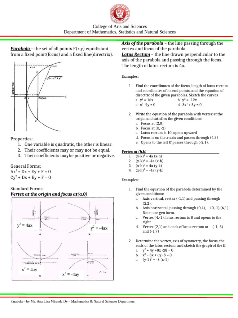 10034_parabola_1 | PDF | Euclidean Geometry | Mathematics
