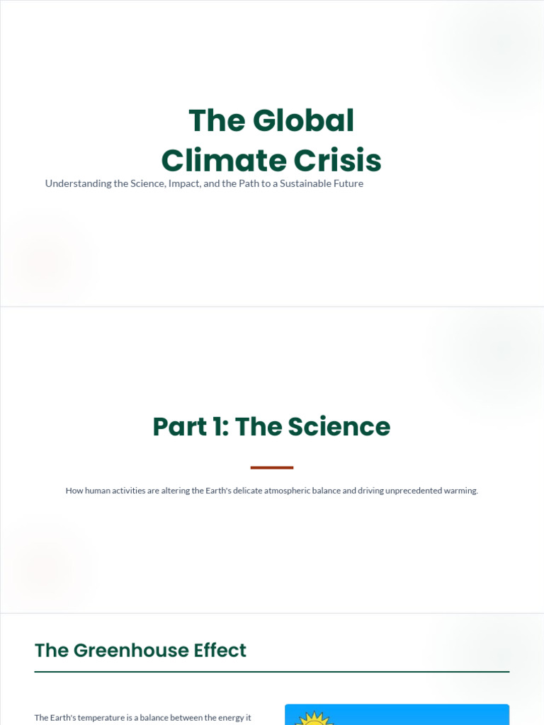 The Global Climate Crisis | PDF | Climate Change | Greenhouse Gas