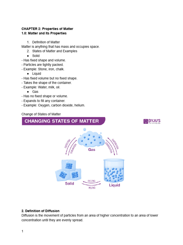 CHAPTER 2 - Properties of Matter | PDF | Deformation (Engineering ...