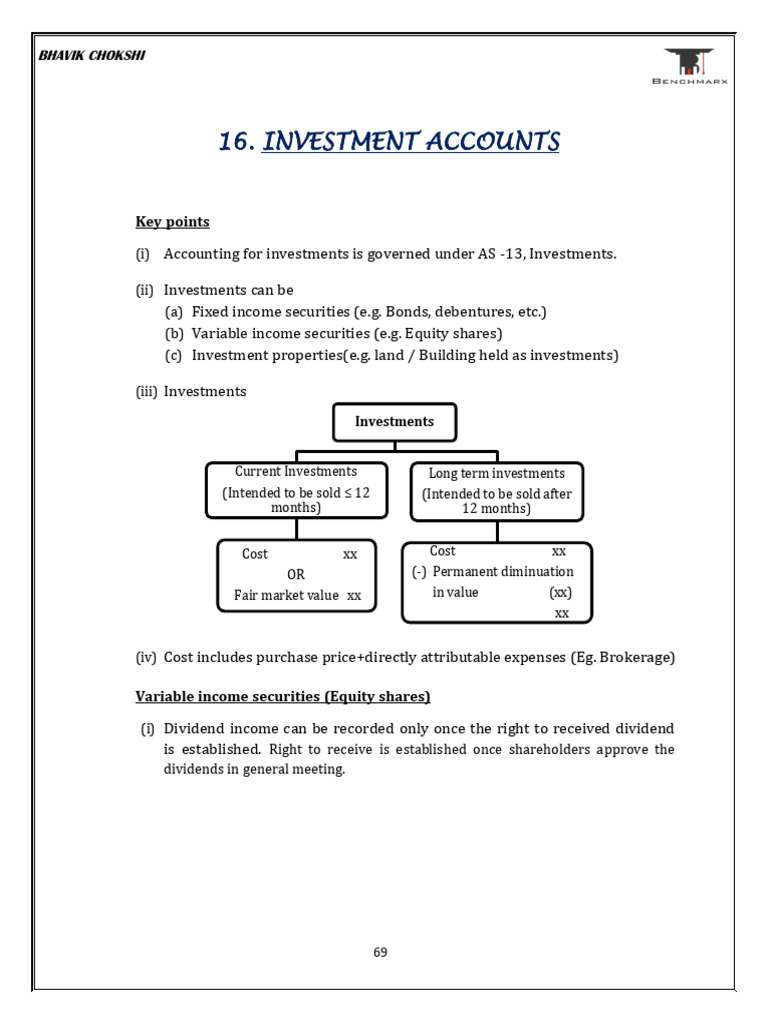 Investment Accounting Theory | PDF | Dividend | Investing