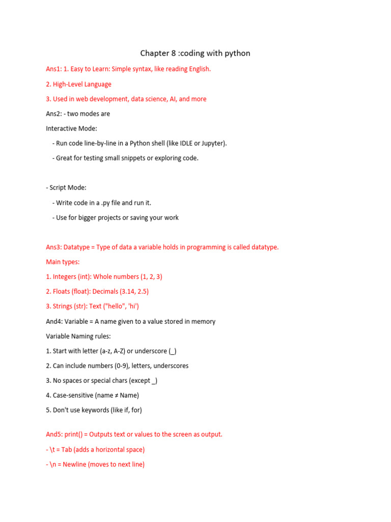 Chapter 8 Class 6 | PDF