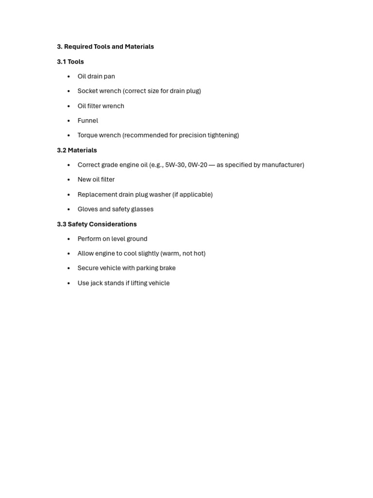 Required Tools and Material | PDF