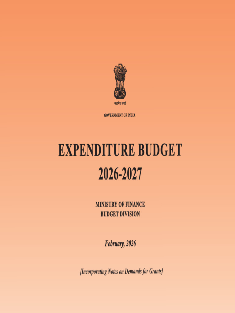 Expenditure Budget 26-27 (1) | PDF | Economies | Government Of India
