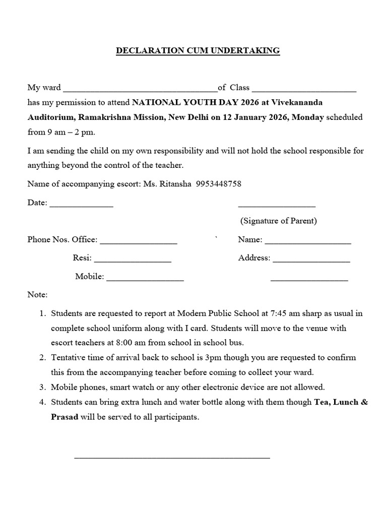 Declaration Cum Undertaking | PDF
