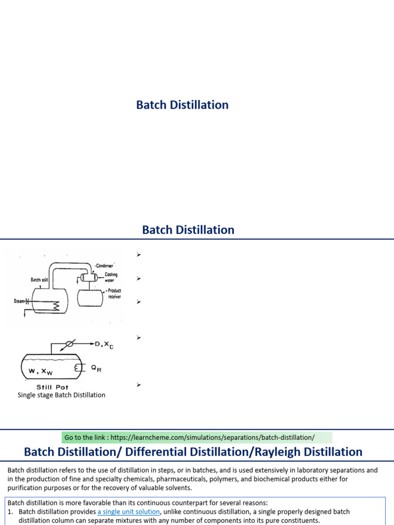 AMT Notes 3 - Batch Distillation and Binary Fractional Distilaltion ...