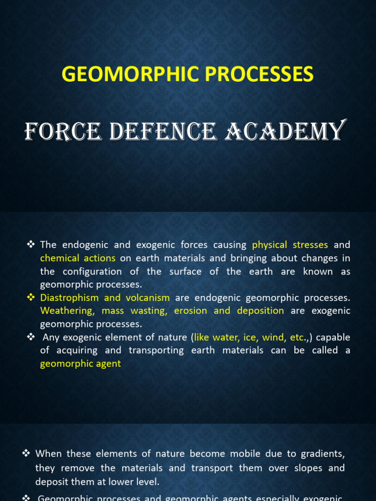 Geomorphic Processes 260204 001707 | PDF | Weathering | Landslide