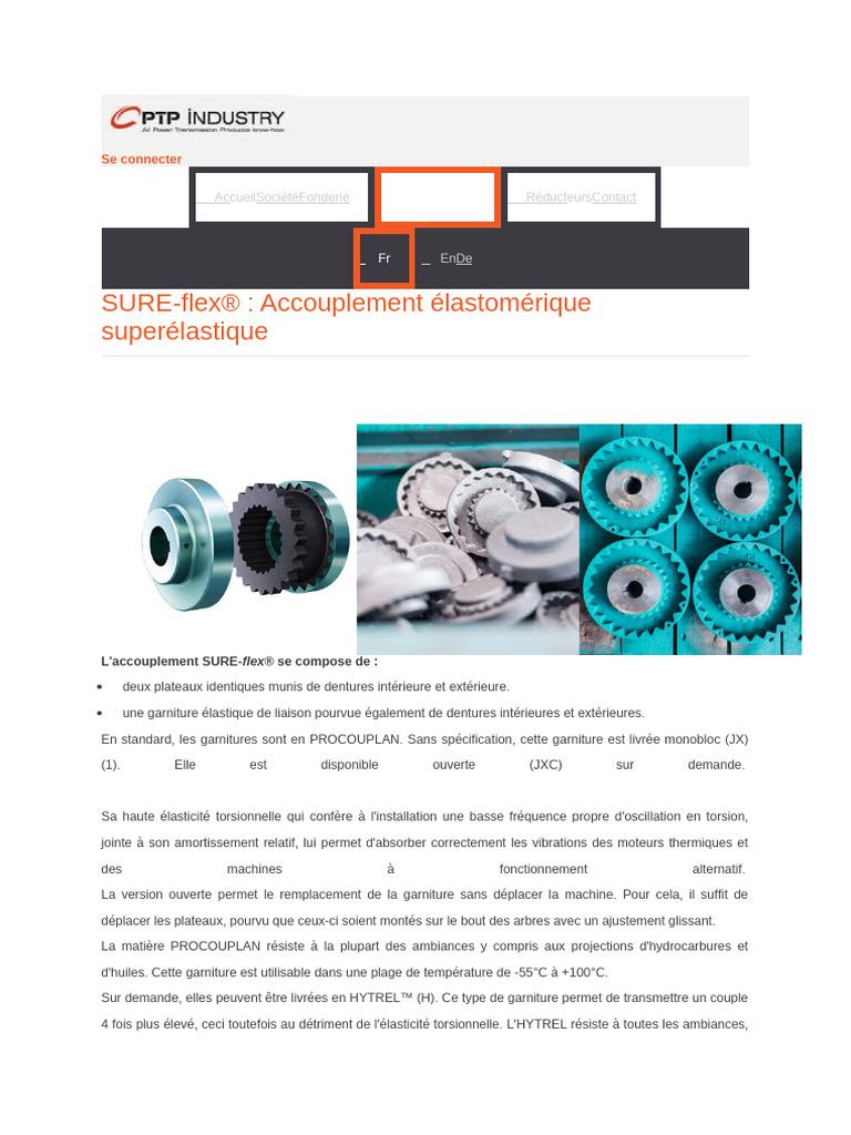 Accouplement Sure Flex Accouplements-Elastiques | PDF | Ingénierie ...