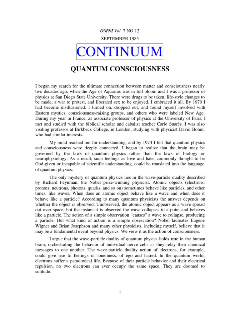 Fred Alan Wolf Quantum Consciousness Pdf Electron Quantum Mechanics