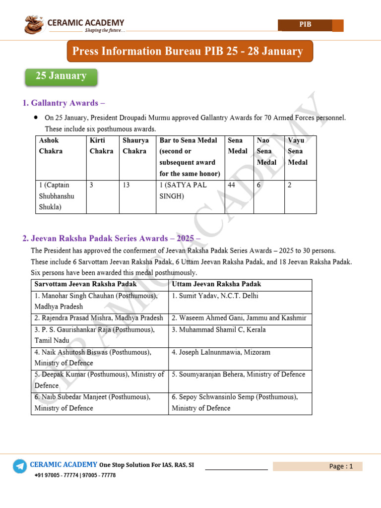 PIB 25 to 28 January_77e04c3f-eeb5-43ba-b42a-dfab26479b2a | PDF