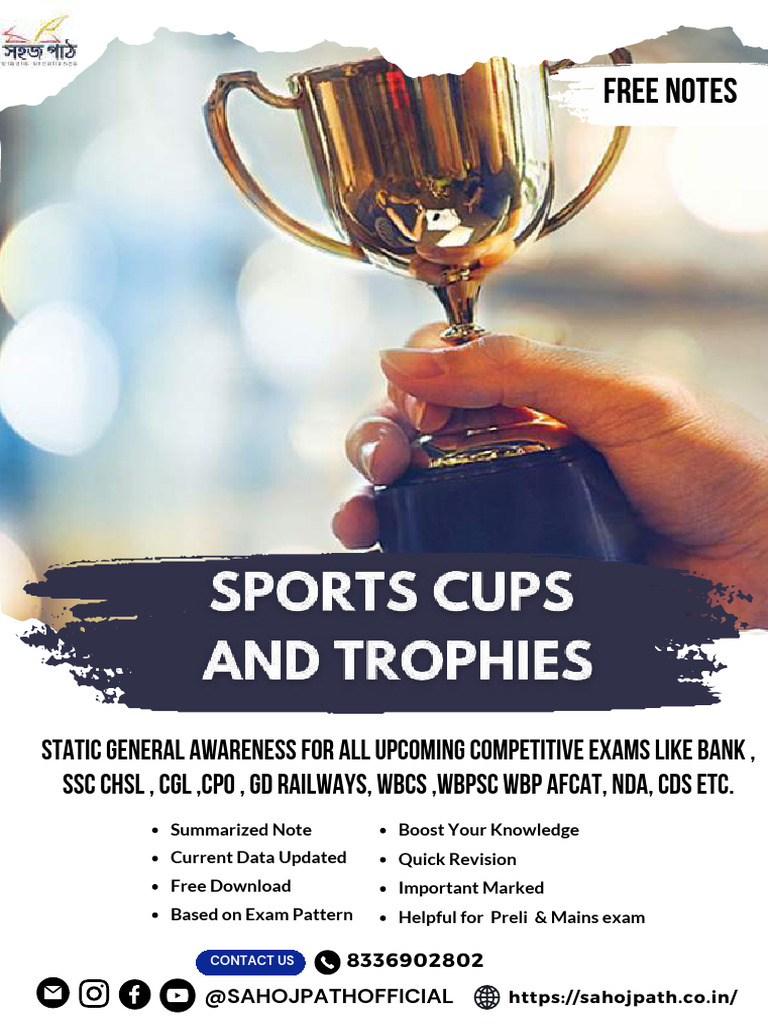 Sports Cups and Trophies | PDF | International Sports Competitions ...