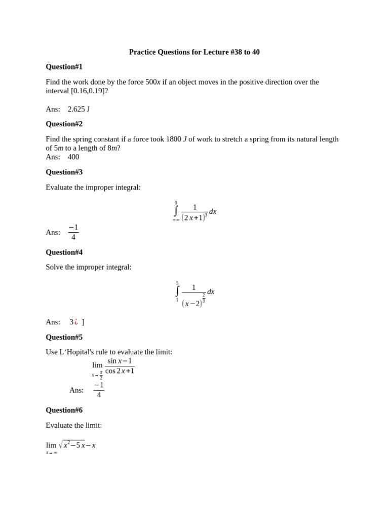 Practice Questions(38 40) | PDF