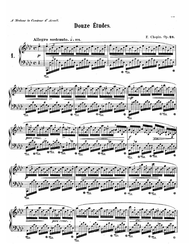 Etude Op. 25 No. 1 in A Flat Major - 'Aeolian Harp - Shepherd Boy' | PDF