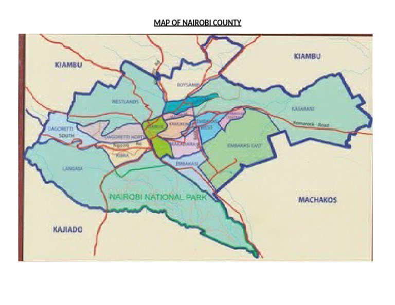 Map of Nairobi County | PDF