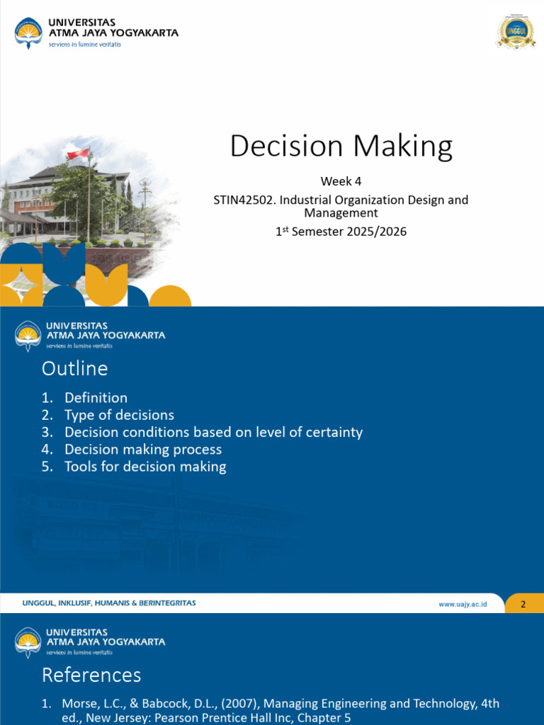 Decision Making (IODM 1st 2025 2026) | PDF | Decision Making | Applied ...