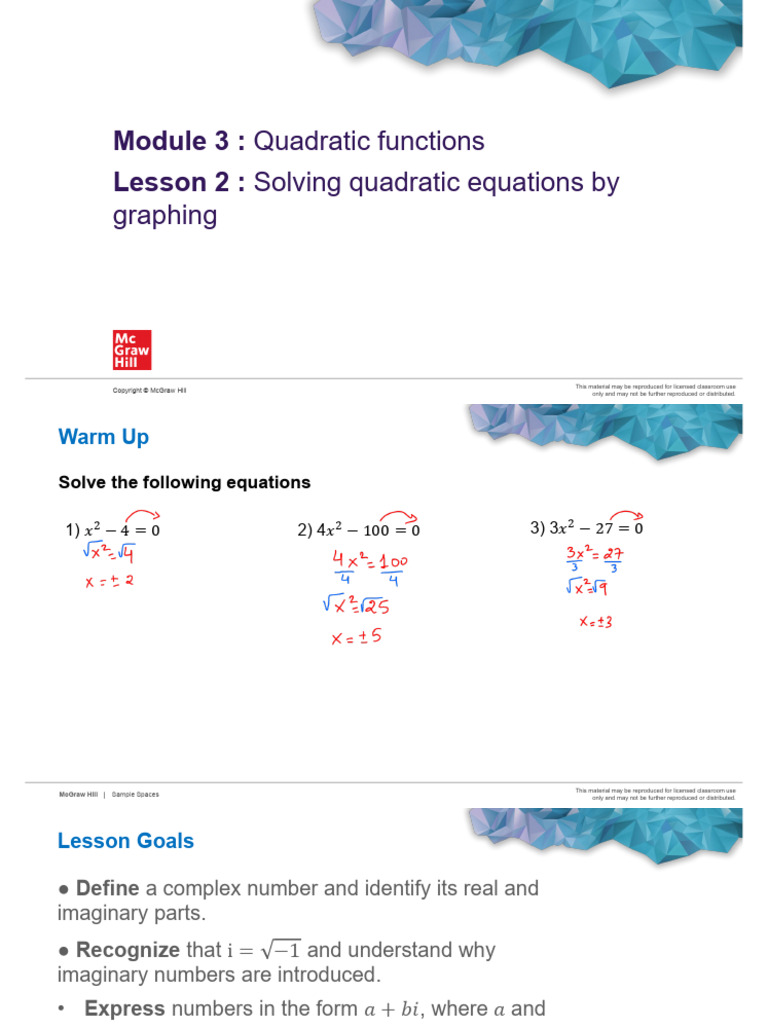 Lesson 3 - Complex Numbers+AK - 19092025 - 125442 | PDF | Complex ...