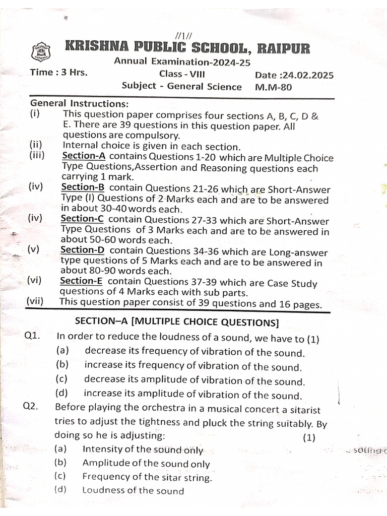 Annual VIII Science 24-25 | PDF