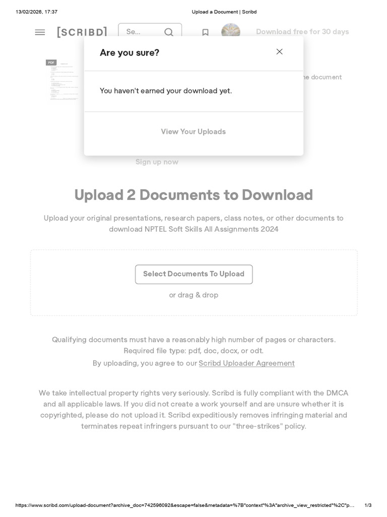 Upload A Document - Scribd | PDF | Scribd | Download