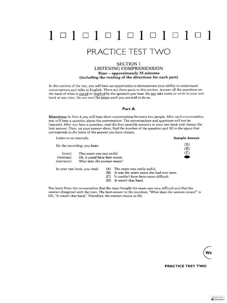 Practice Test Two - Periode Kedua-1 | PDF