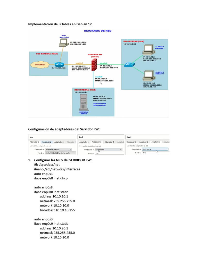 10 Implementa Un Firewall IPTables | PDF | Red de computadoras ...