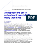 20 Republicans Set To Uphold Controversial UN Treaty (Updated)