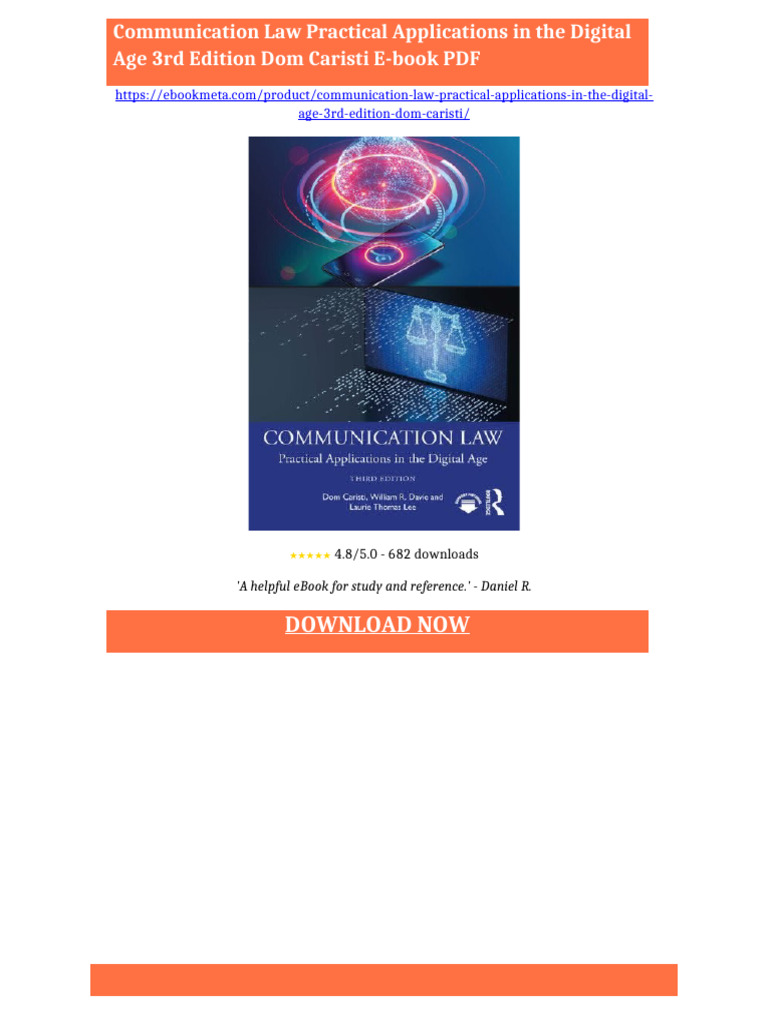 Communication Law Practical Applications in The Digital Age 3rd Edition Dom Caristi Ebook ...