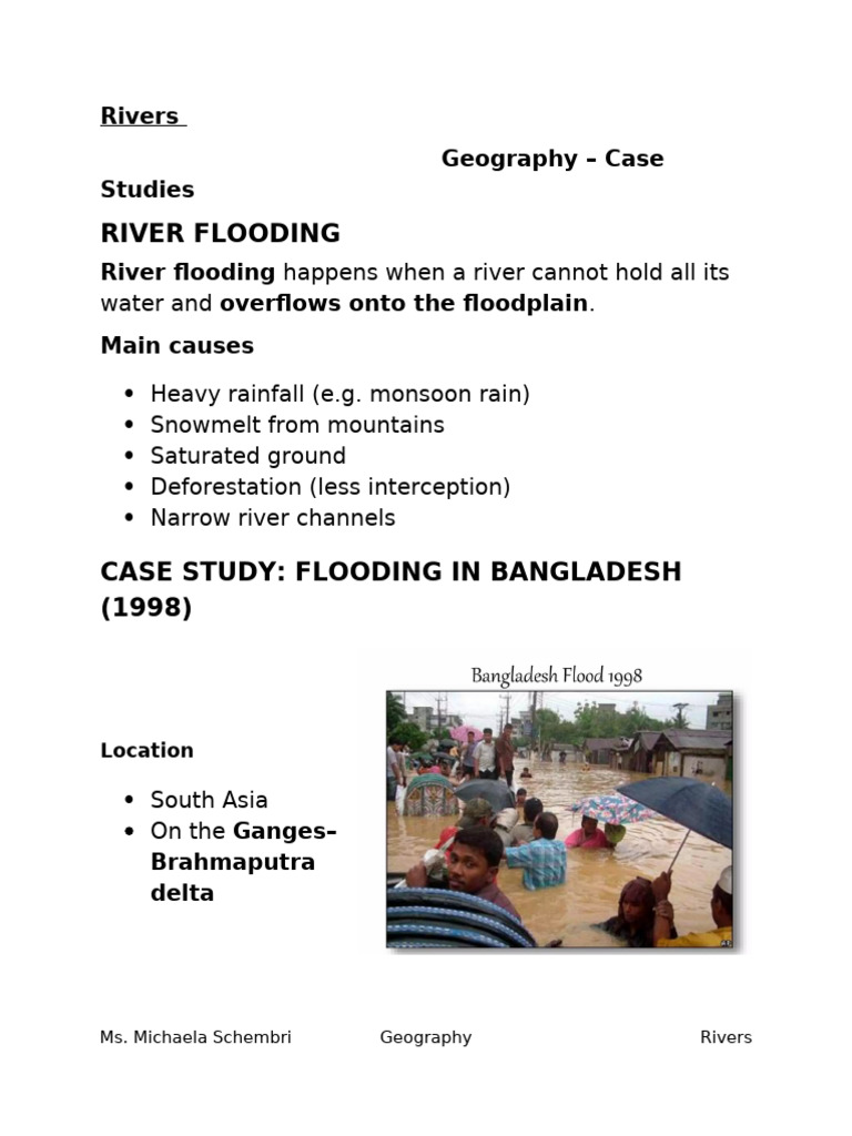 Geography - Case Studies - Copy 3 | PDF | Flood | River