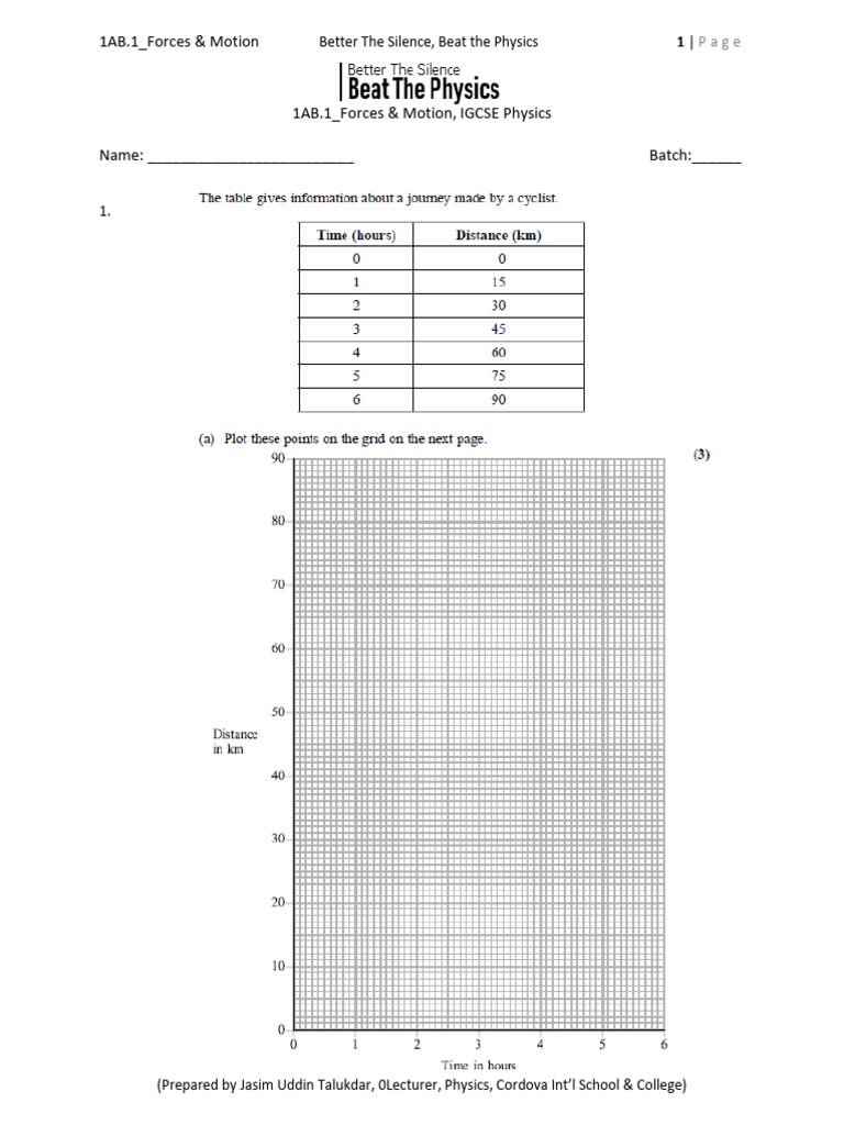 1AB.1_Forces and Motion | PDF