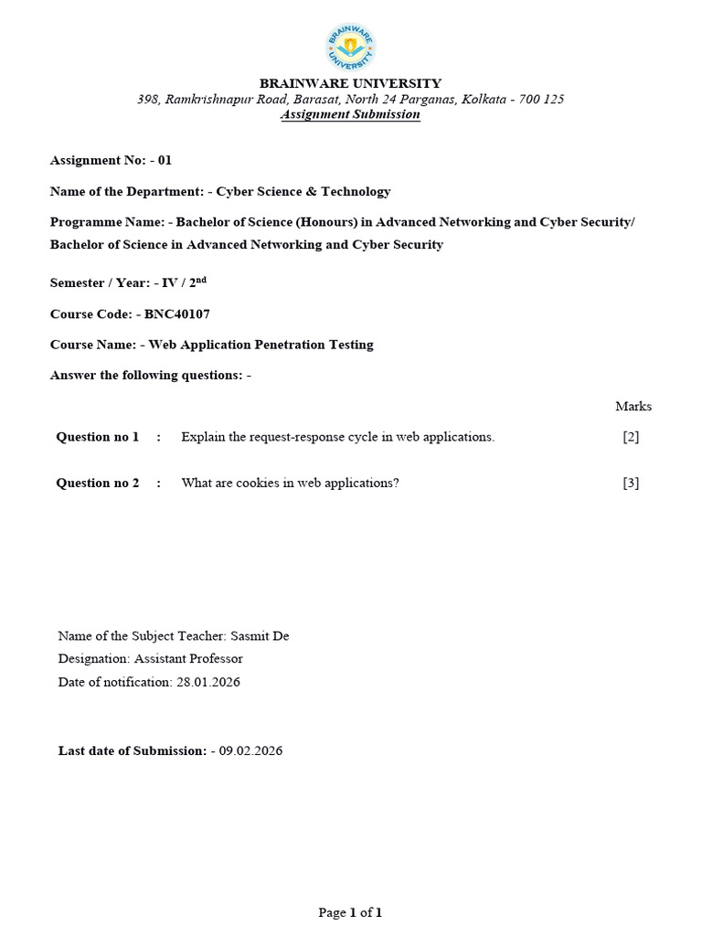 49234_Assignment 1 - Feb 2026 | PDF