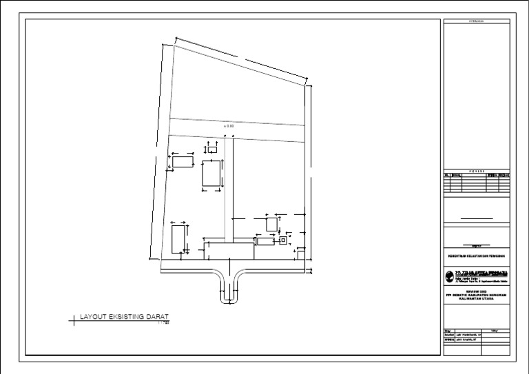 Layout Eksisting PPI Sebatik - Bangunan Darat | PDF