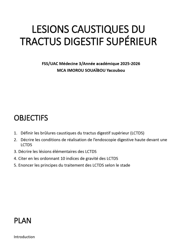 Brûlures Caustiques Du Tractus Digestif Supérieur - 260209 - 105131 ...