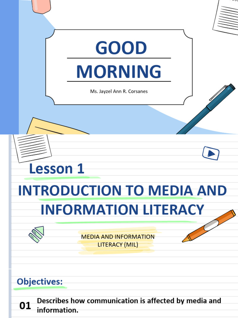 MIL L1 Introduction To Media and Information Literacy | PDF ...