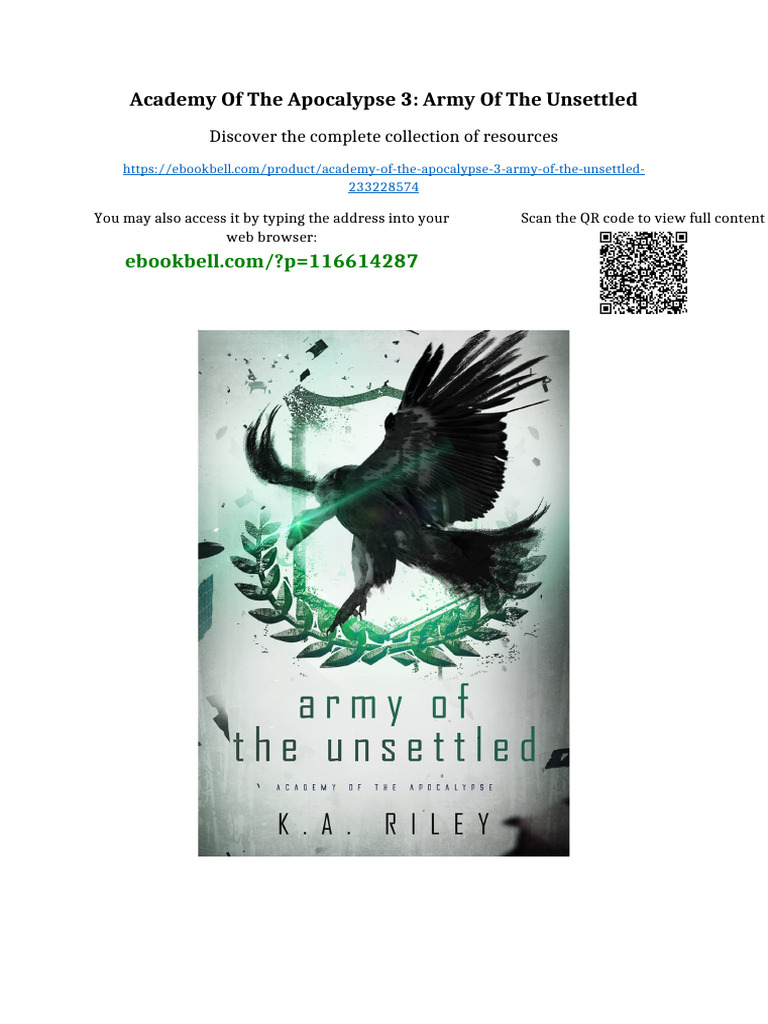 Academy of the Apocalypse 3: Army of the Unsettled available full ...