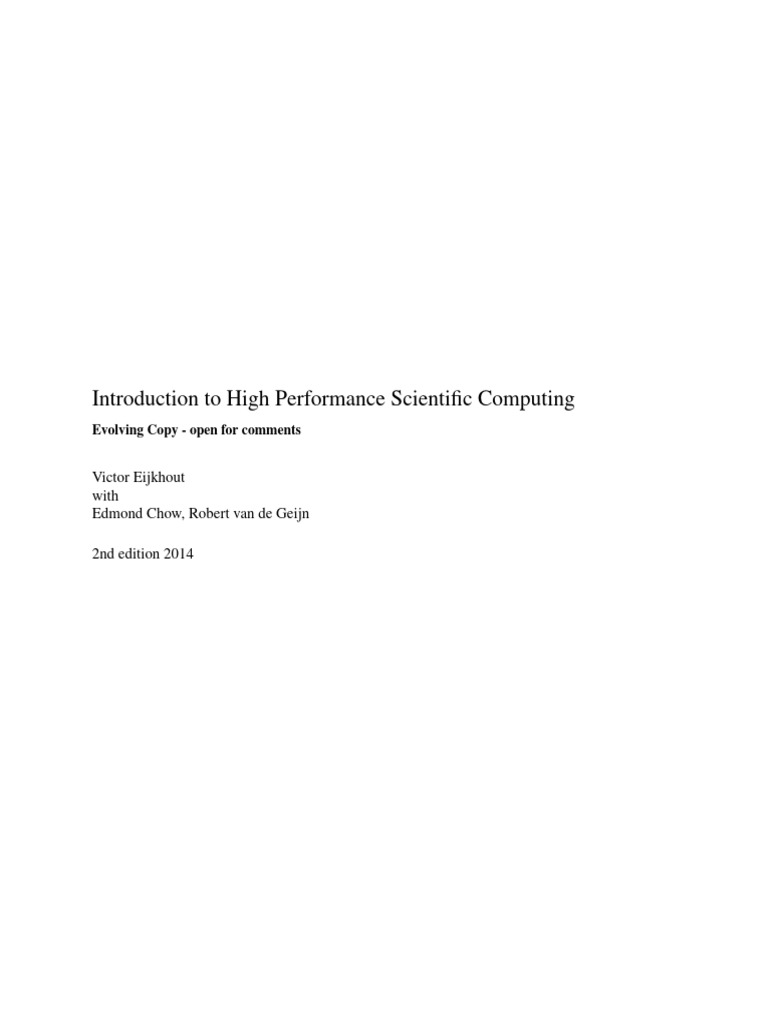 High Performance Scientific Computing | PDF | Central Processing Unit ...
