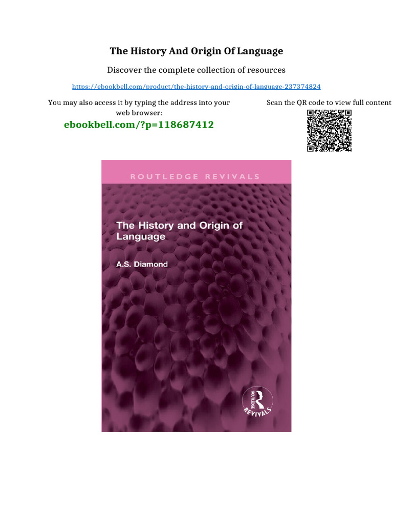 The History and Origin of Language latest pdf 2025 | PDF | Internet Of ...