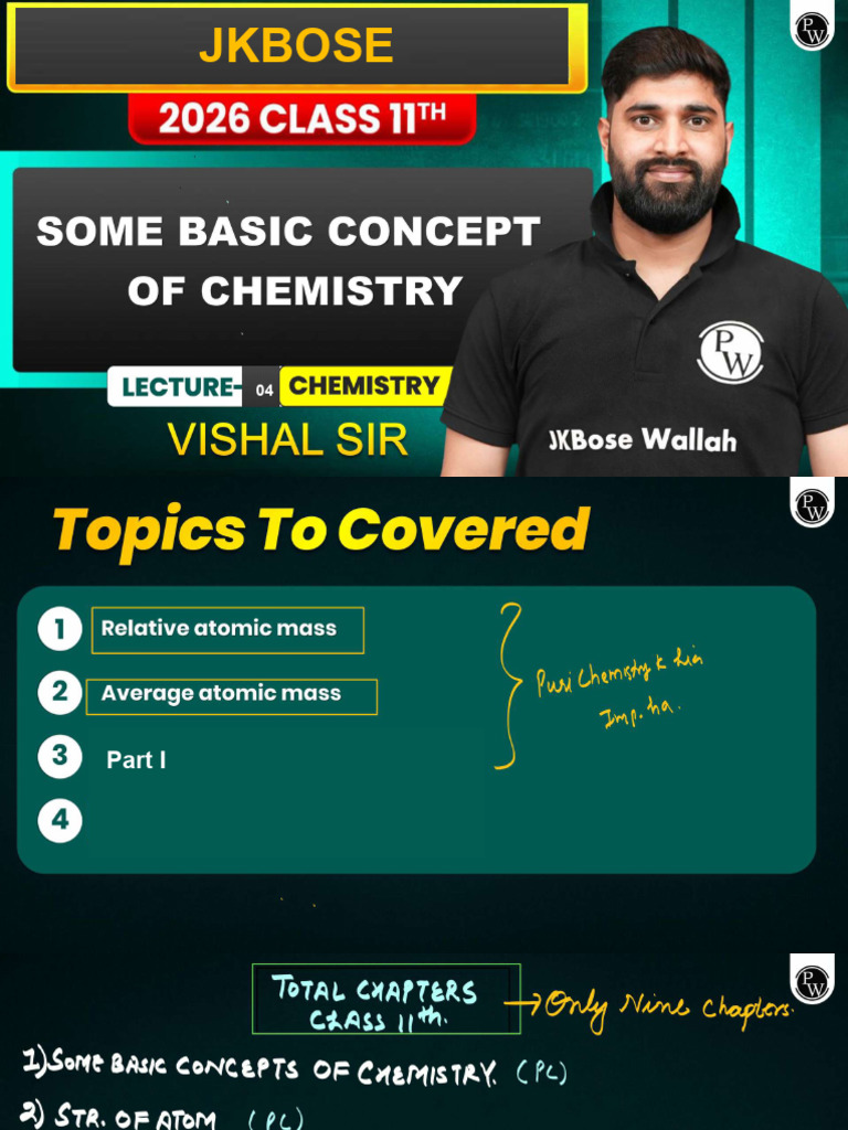 Some basic concepts of chemistry 04 : Class Notes | PDF