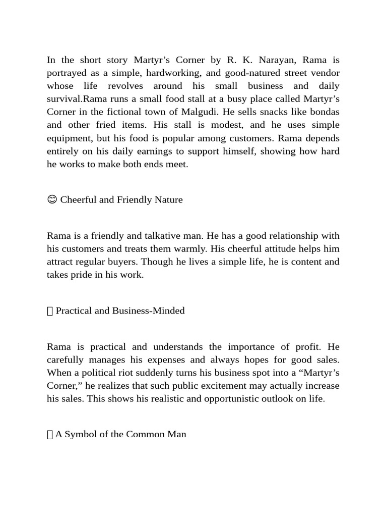 Charactersketch of Rama | PDF