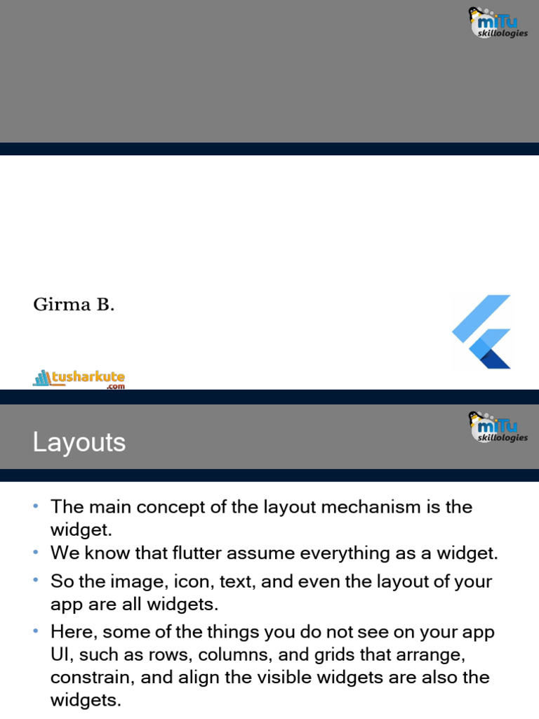 11. Flutter Layouts 1 | PDF | Page Layout | Computing