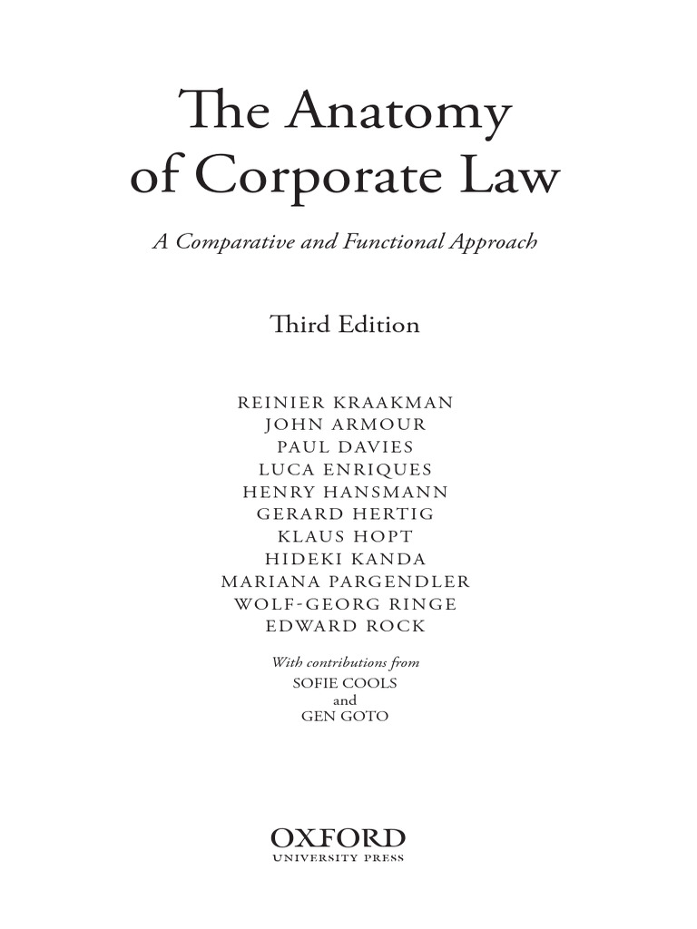 The Anatomy of Corporate Law | PDF | Limited Liability | Corporations