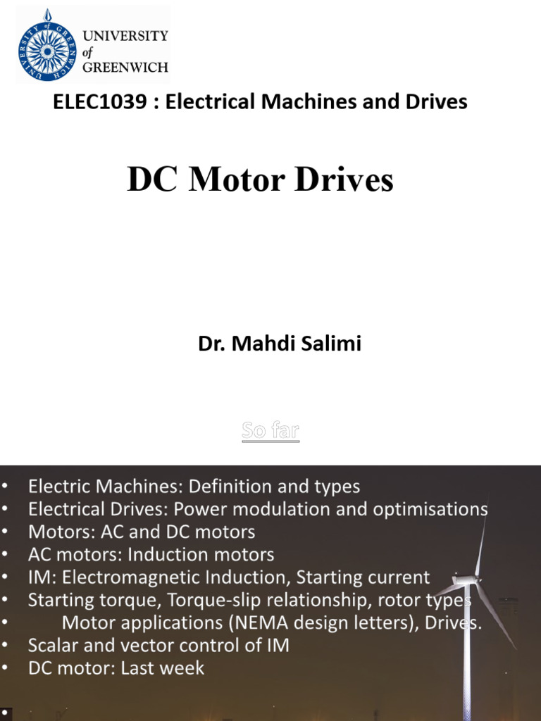 Lecture 3 DC MotorDrives L5 | PDF | Electric Motor | Rectifier
