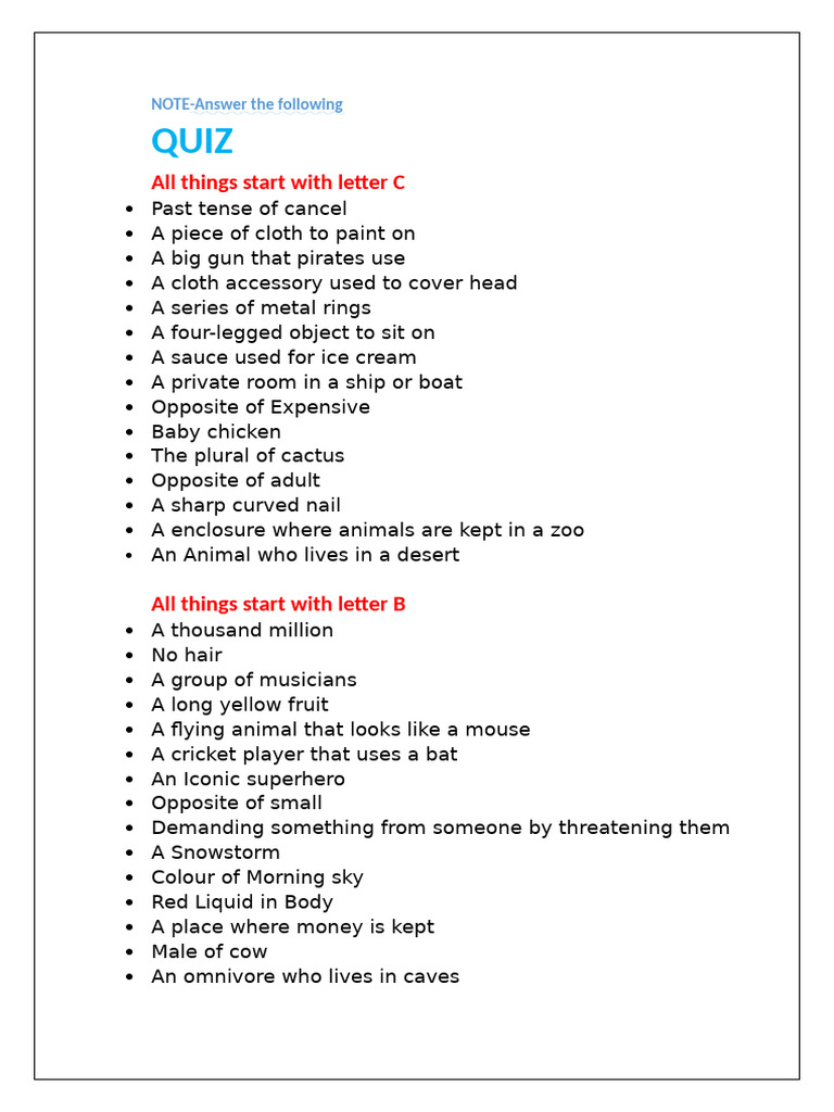 Quiz | PDF