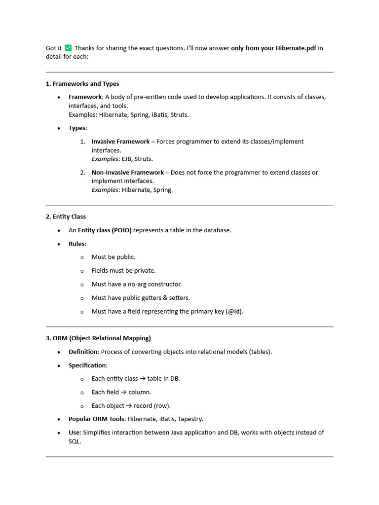 Hibernate Mock Questions Answers | PDF | Programming Paradigms ...