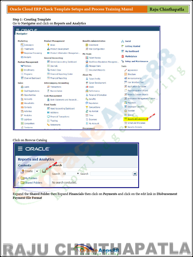 Oracle Cloud AP Oracle Cloud ERP Check Template Setups and Process ...