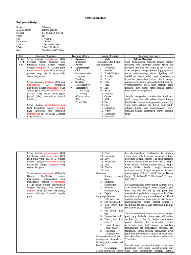 Course Design | PDF